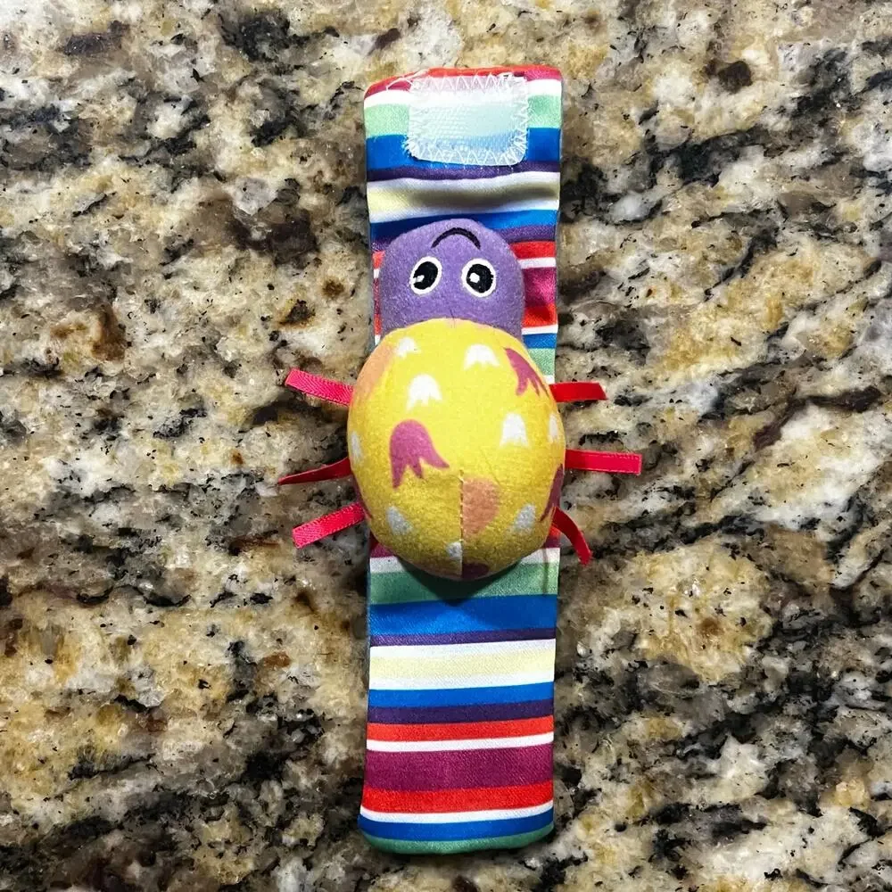Infant Plush Wristband Toy 3 Lot Developmental Bee‎ Striped Spider Floral